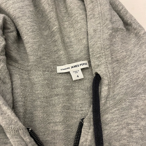 Men’s James Perse vintage french terry zip up hoodie sz 4 - Picture 2 of 4